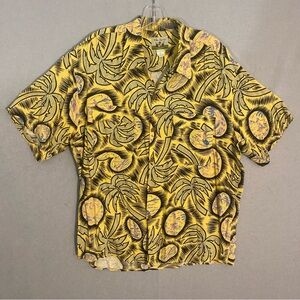 Vintage Reyn Spooner Rayon Hawaiian Aloha Shirt Surfer Hula Girl Men’s Size L